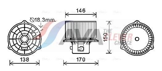Motor de ventilador de forno (de aquecedor de salão) 972303A000 Hyundai/Kia